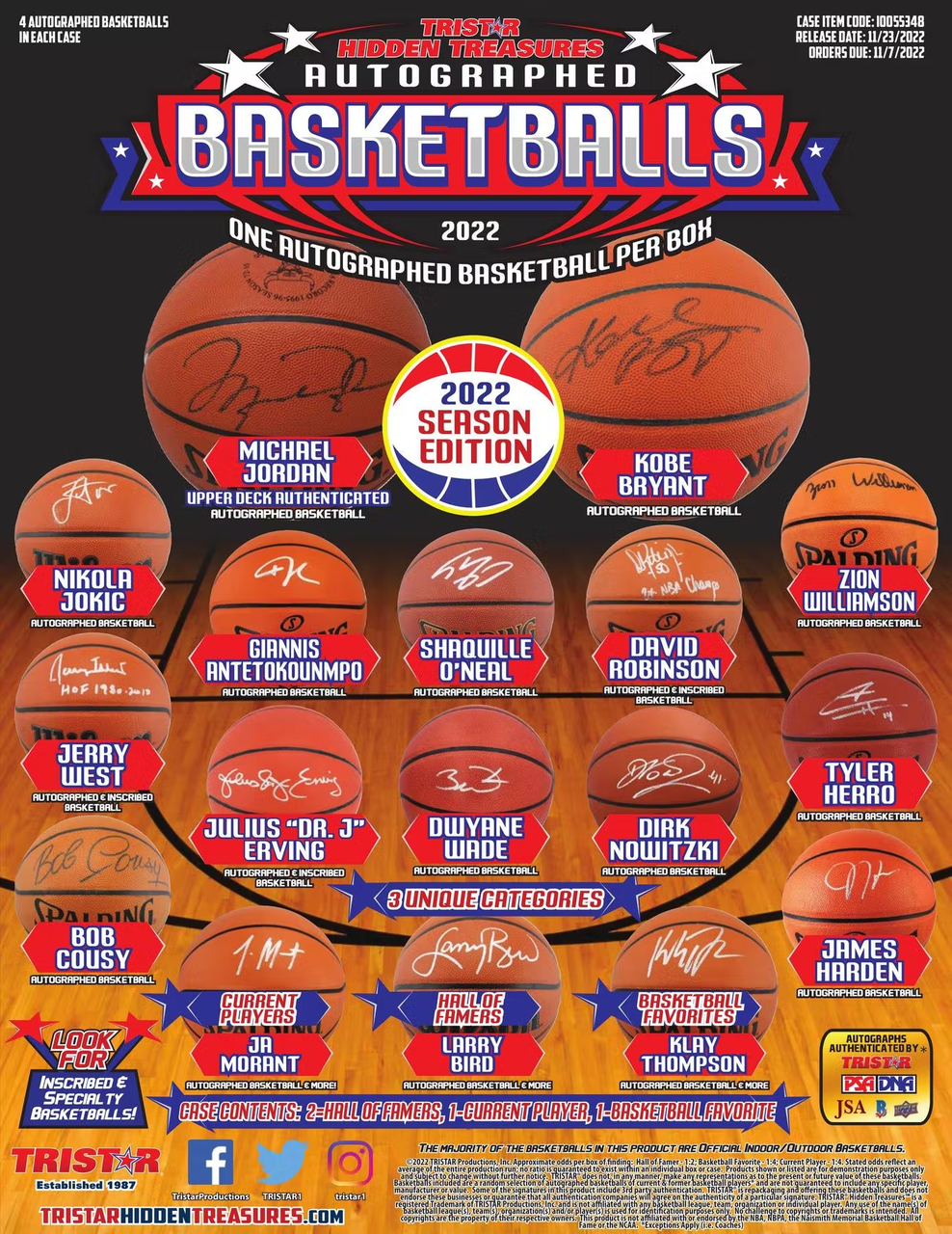 2022 Tristar Hidden Treasures Basketball Season Edition Box