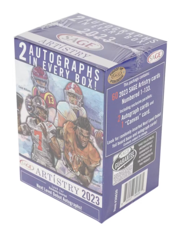 2023 SAGE Artistry Football Blaster Box