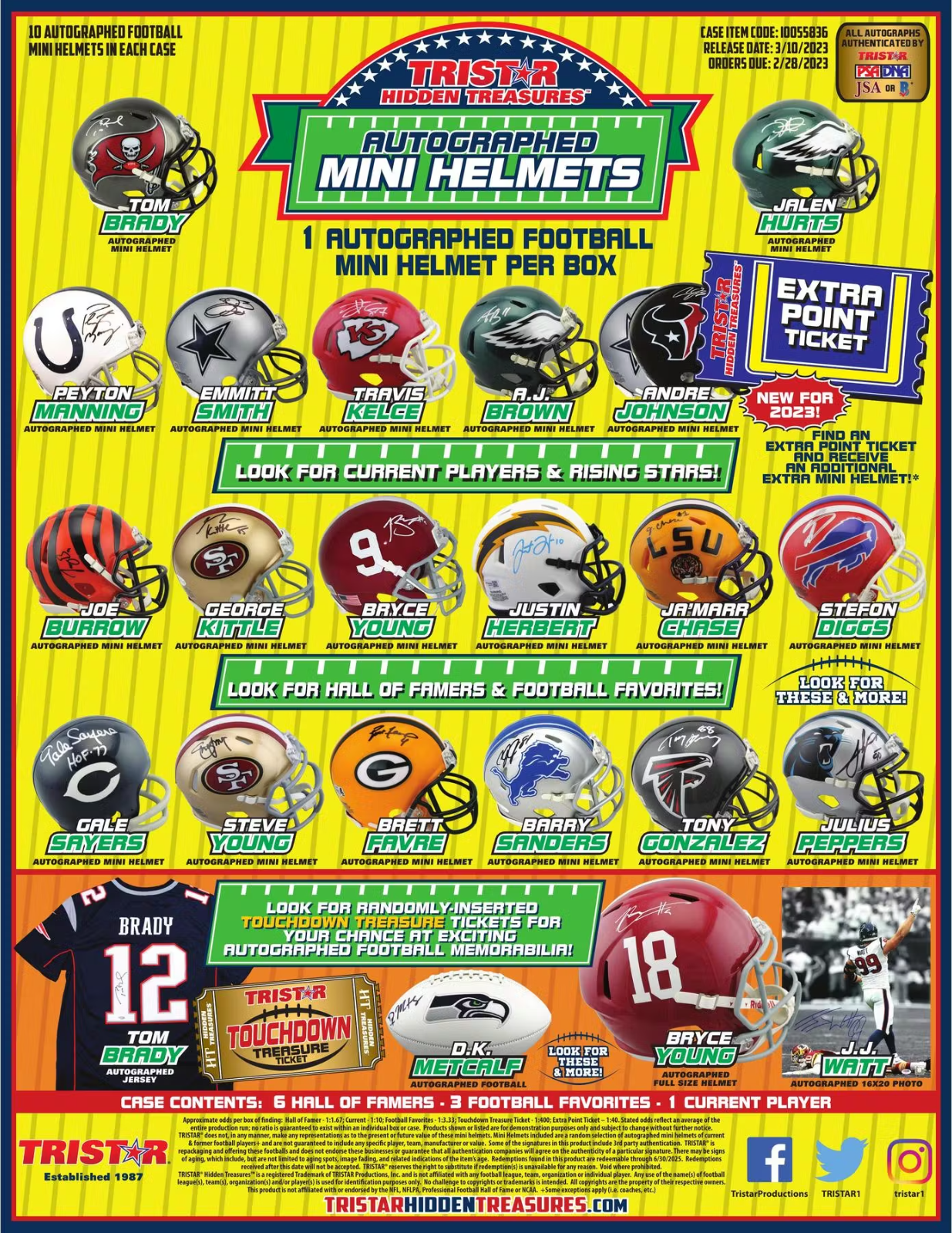 2023 Tristar Hidden Treasures Football Mini Helmet Box